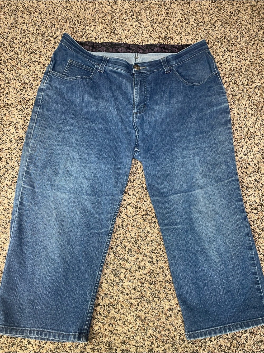 Vintage Riders By Lee Woman’s Stretch Cropped Jeans Plus Size 16W EUC